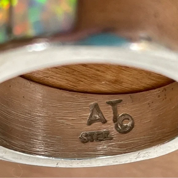 Native American Fire Opal ring - Picture 9 of 10